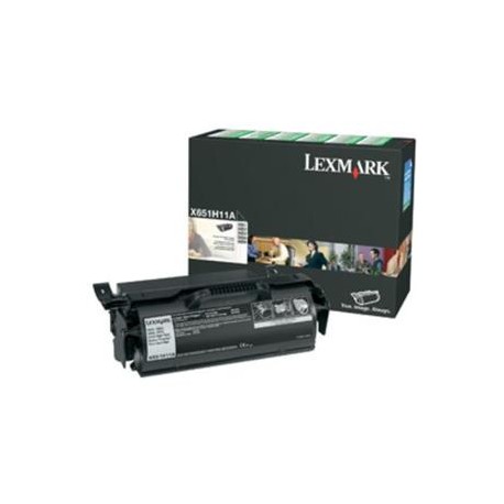 Toner Original Lexmark 651H11E de color Negro